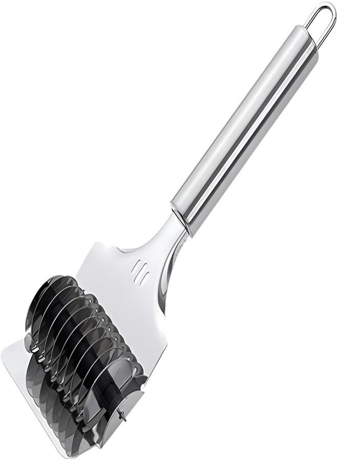 ABTER Stainless Steel Lattice Roller & Dough Cutter - Noodle Pastry Wheel Cutter for Baking, Pizza, Cookies, Puff Pastry & Pie Crust - Kitchen Gadget for Cooking, Baking & Decorating - Image 1